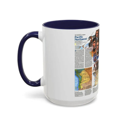 USA - Pacific Northwest 2 (1986) (Map) Accent Coffee Mug - Go Mug Yourself