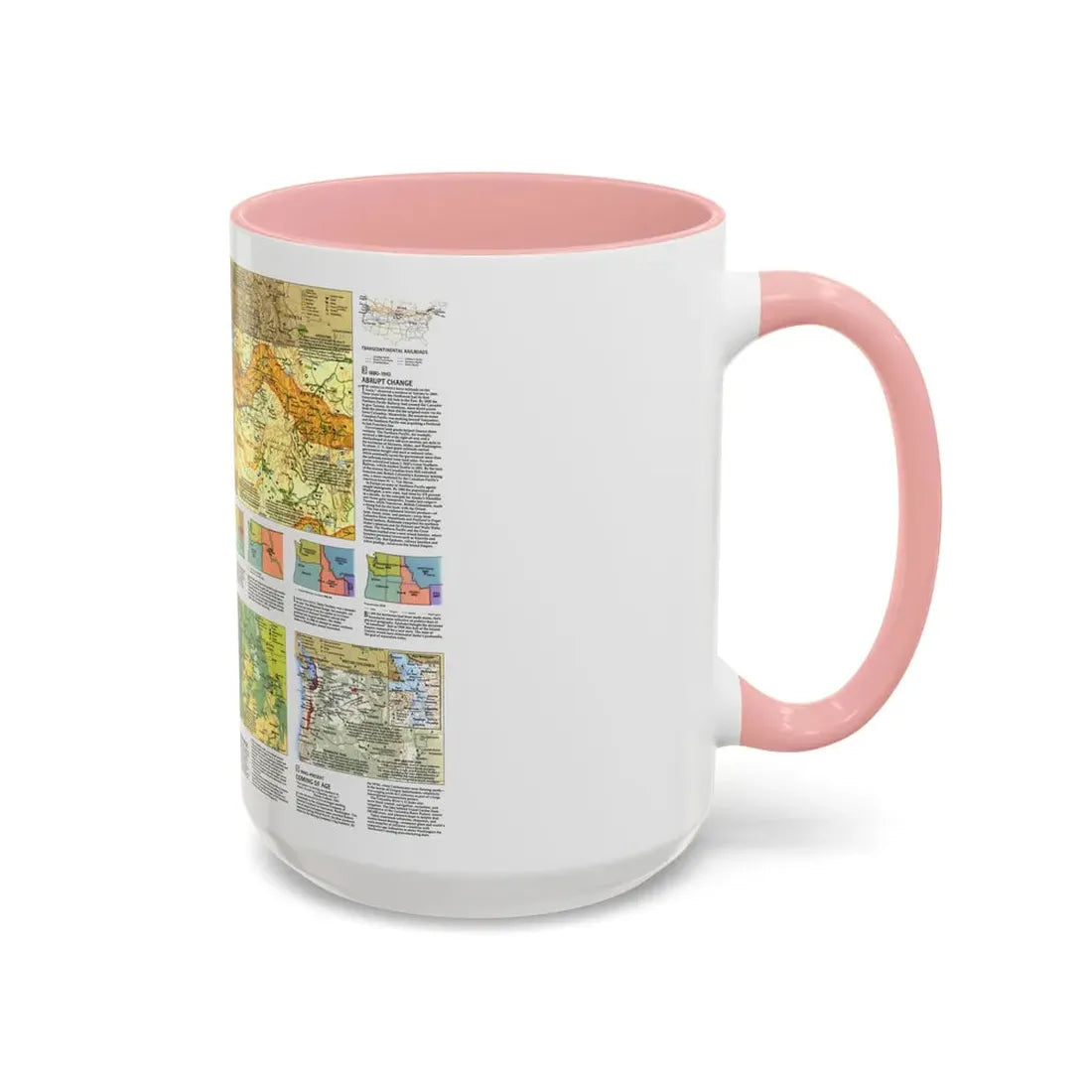 USA - Pacific Northwest 2 (1986) (Map) Accent Coffee Mug - Go Mug Yourself