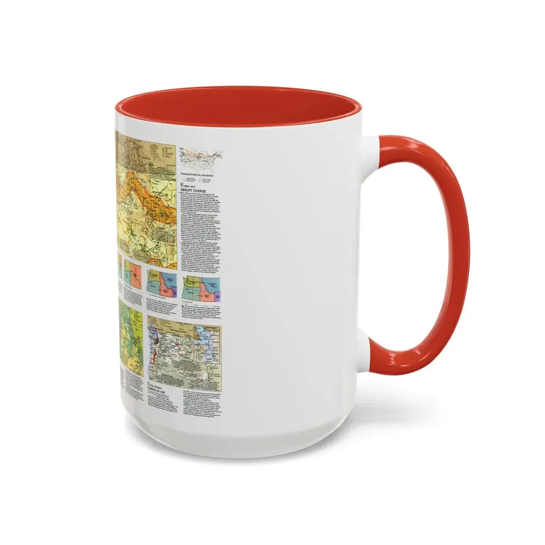USA - Pacific Northwest 2 (1986) (Map) Accent Coffee Mug - Go Mug Yourself