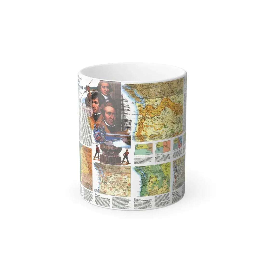 USA - Pacific Northwest 2 (1986) (Map) Color Changing Mug 11oz Default Title 11oz - Go Mug Yourself
