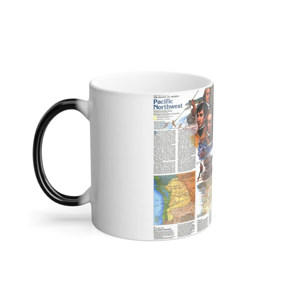 USA - Pacific Northwest 2 (1986) (Map) Color Changing Mug 11oz-Go Mug Yourself