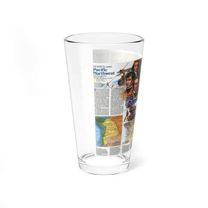 USA - Pacific Northwest 2 (1986) (Map) Pint Glass 16oz-Go Mug Yourself