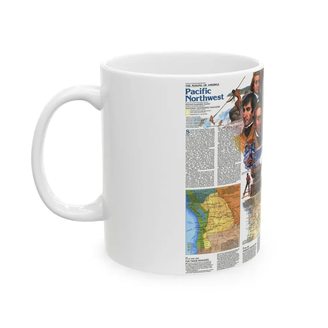 USA - Pacific Northwest 2 (1986) (Map) White Coffee Mug - Go Mug Yourself
