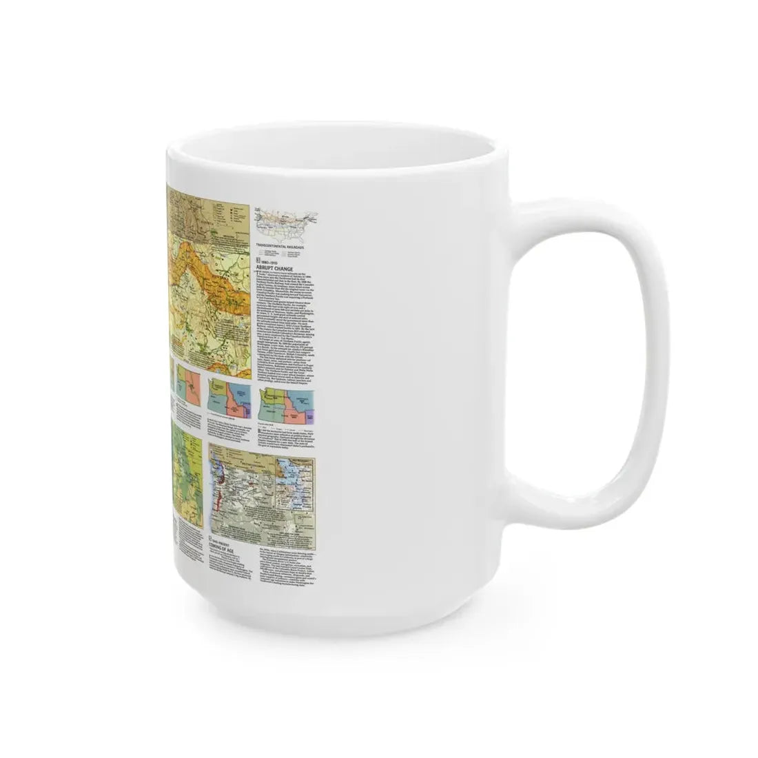 USA - Pacific Northwest 2 (1986) (Map) White Coffee Mug - Go Mug Yourself
