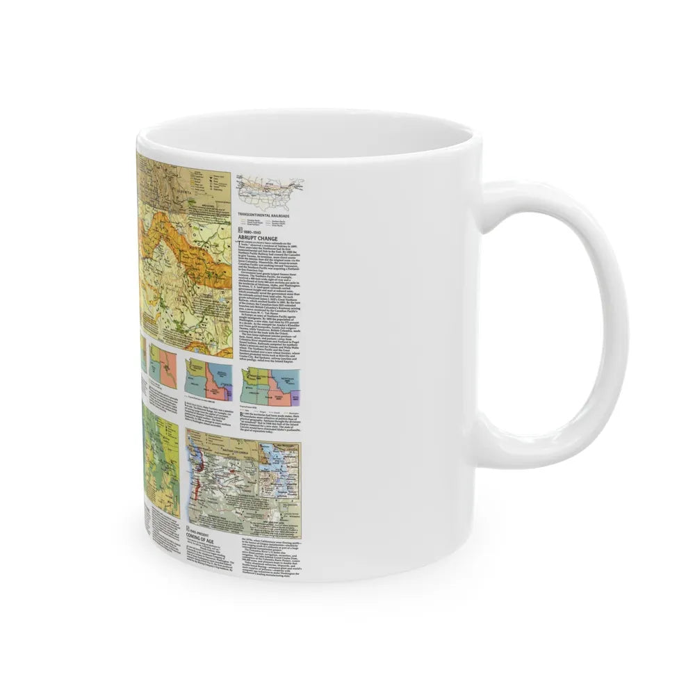 USA - Pacific Northwest 2 (1986) (Map) White Coffee Mug-Go Mug Yourself