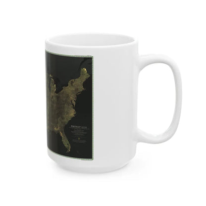 USA - Portrait U.S.A (1976) (Map) White Coffee Mug-Go Mug Yourself