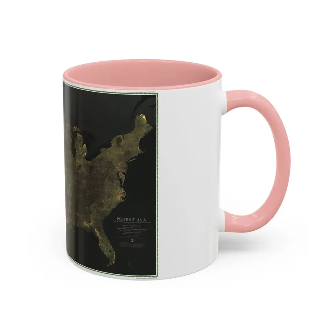 USA - Portrait U.S.A (1976) (Map) Accent Coffee Mug - Go Mug Yourself