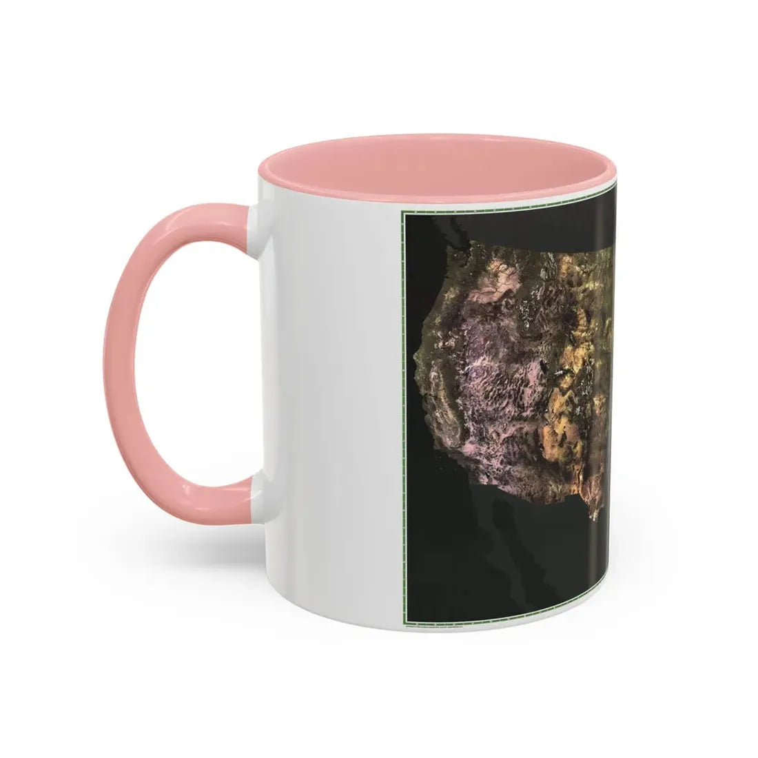 USA - Portrait U.S.A (1976) (Map) Accent Coffee Mug - Go Mug Yourself