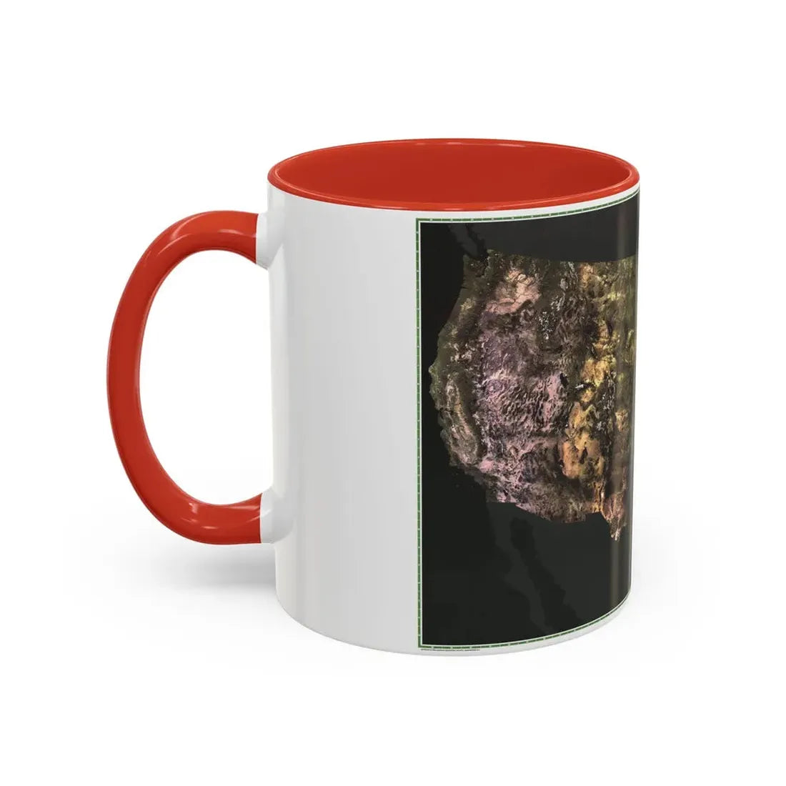 USA - Portrait U.S.A (1976) (Map) Accent Coffee Mug - Go Mug Yourself