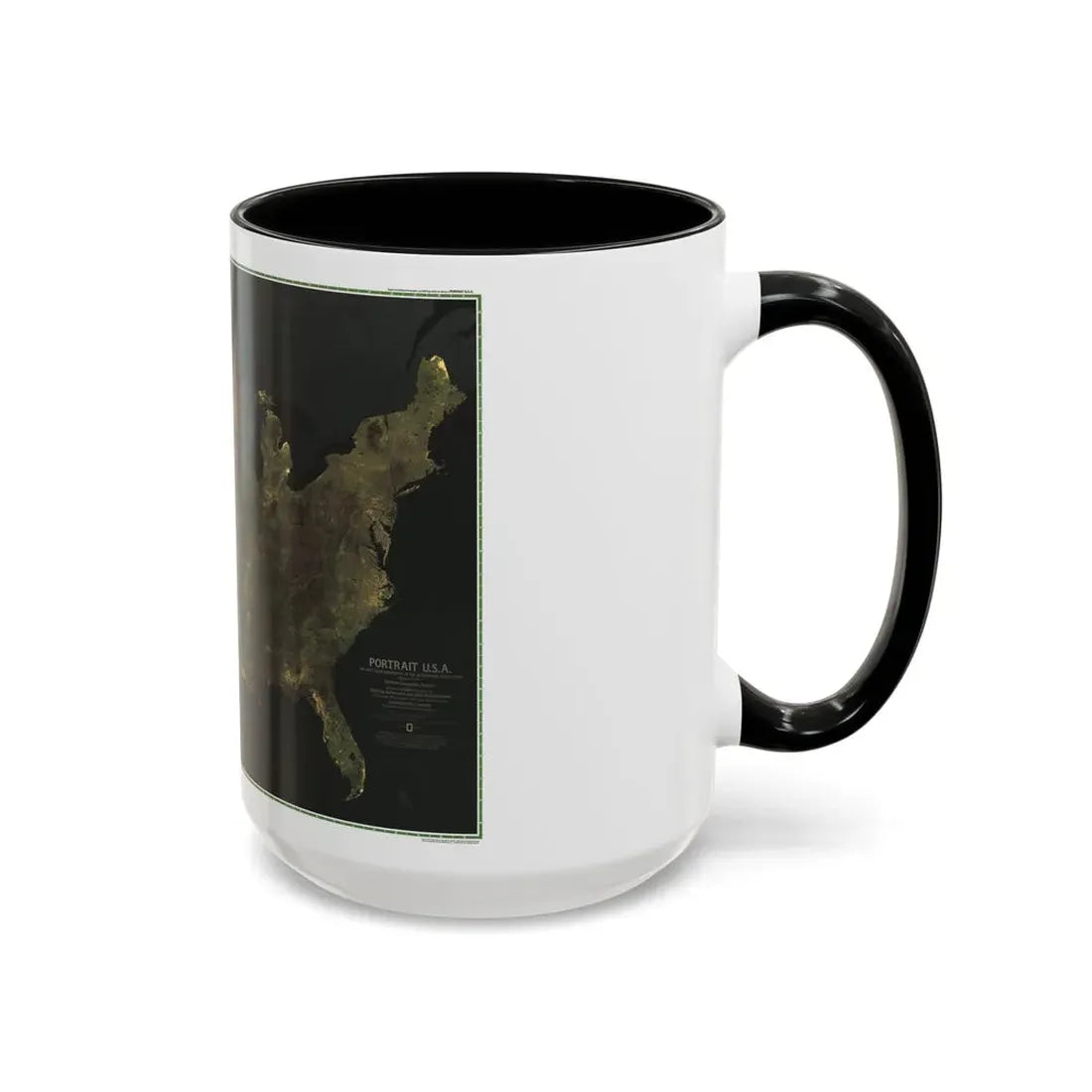 USA - Portrait U.S.A (1976) (Map) Accent Coffee Mug - Go Mug Yourself