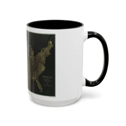 USA - Portrait U.S.A (1976) (Map) Accent Coffee Mug - Go Mug Yourself