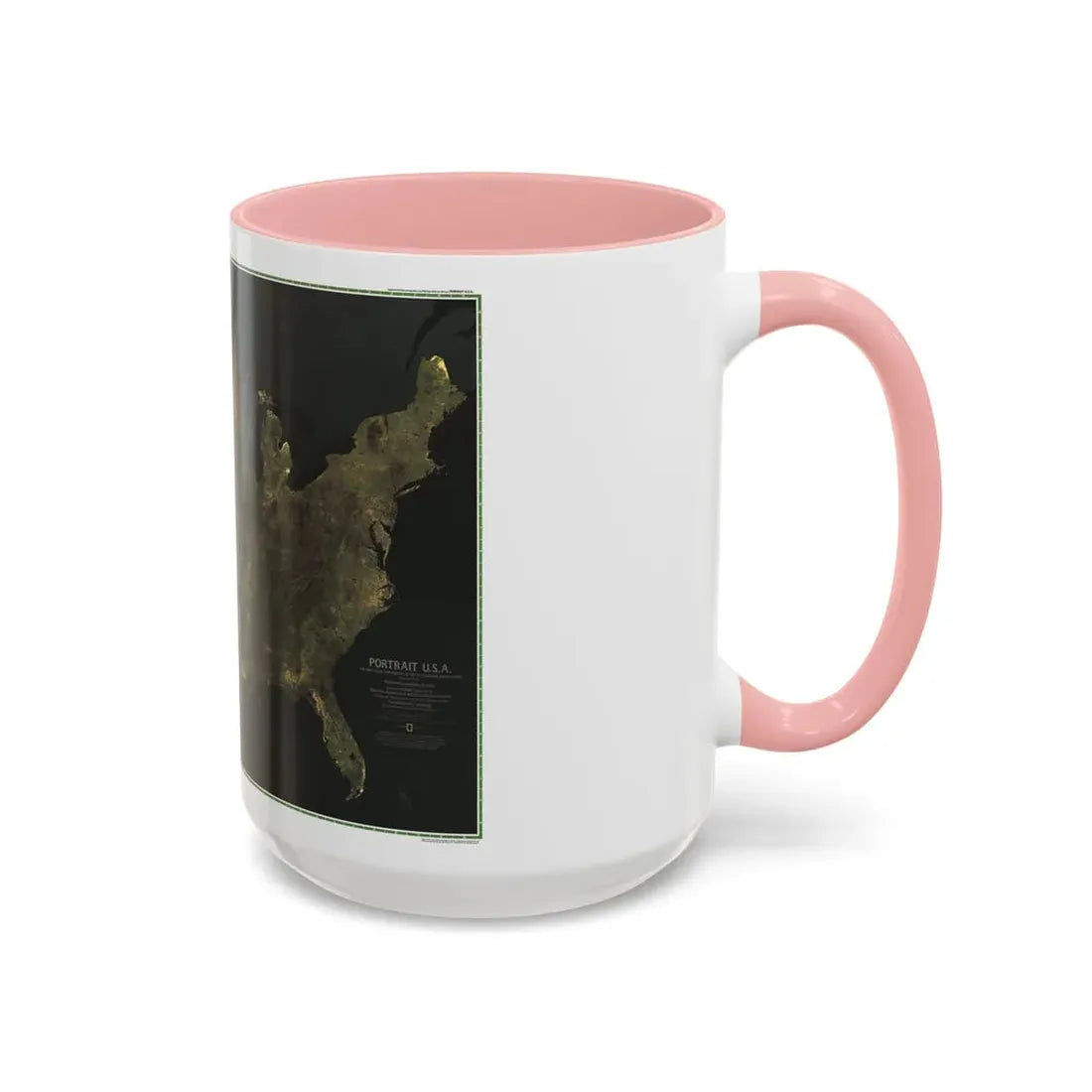 USA - Portrait U.S.A (1976) (Map) Accent Coffee Mug - Go Mug Yourself