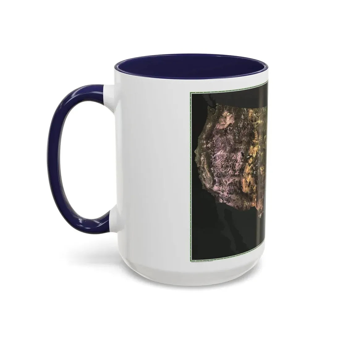 USA - Portrait U.S.A (1976) (Map) Accent Coffee Mug - Go Mug Yourself