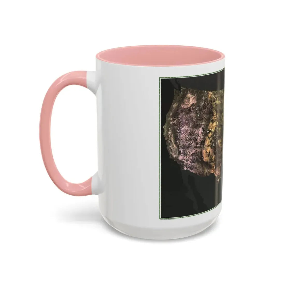 USA - Portrait U.S.A (1976) (Map) Accent Coffee Mug - Go Mug Yourself