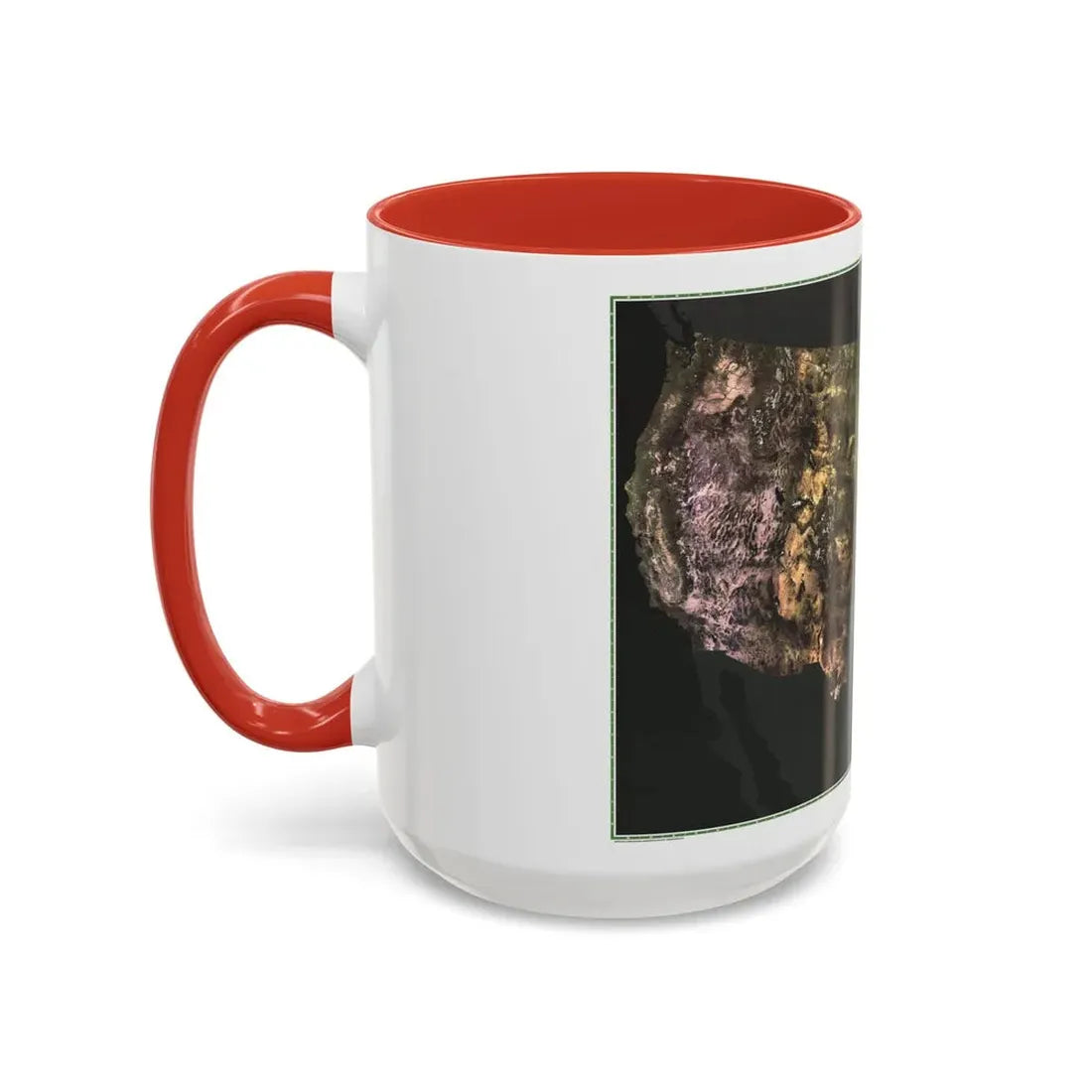 USA - Portrait U.S.A (1976) (Map) Accent Coffee Mug - Go Mug Yourself