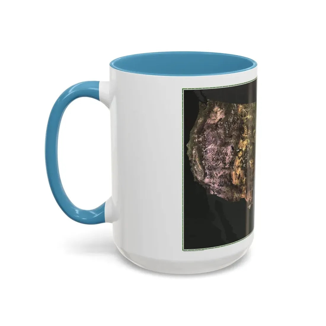 USA - Portrait U.S.A (1976) (Map) Accent Coffee Mug - Go Mug Yourself