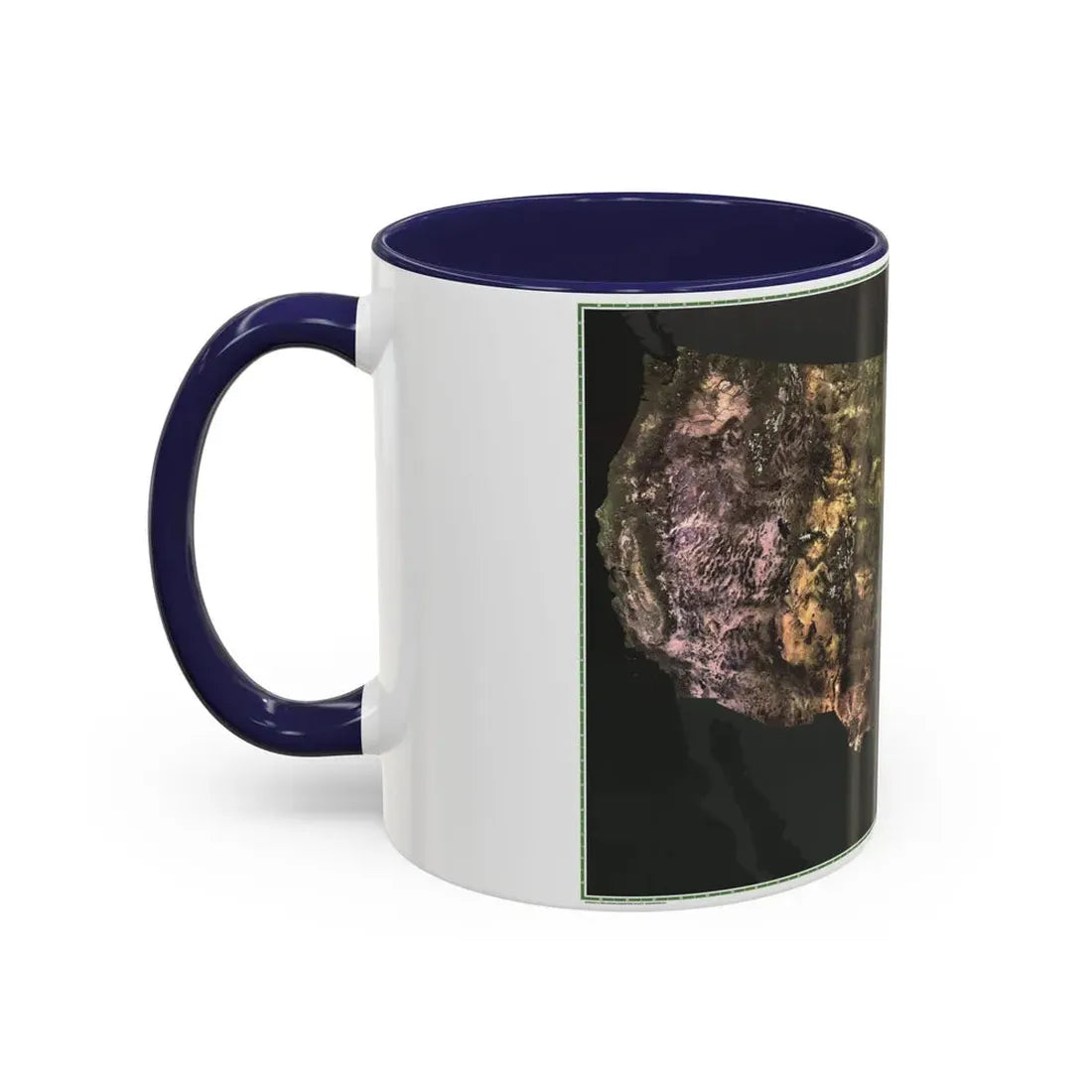 USA - Portrait U.S.A (1976) (Map) Accent Coffee Mug - Go Mug Yourself