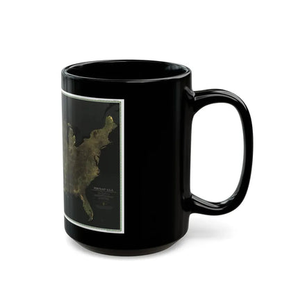 USA - Portrait U.S.A (1976) (Map) Black Coffee Mug - Go Mug Yourself