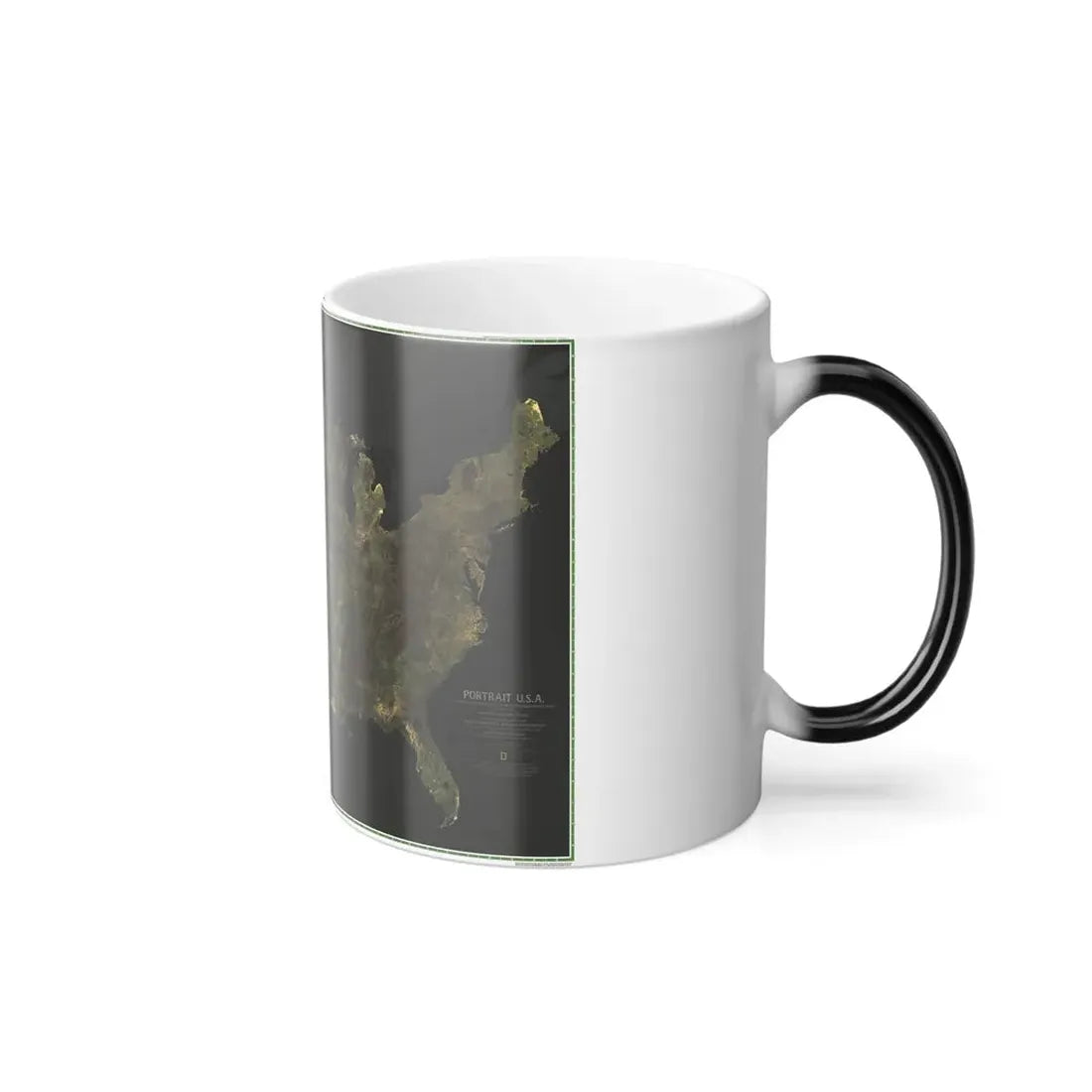 USA - Portrait U.S.A (1976) (Map) Color Changing Mug 11oz - Go Mug Yourself
