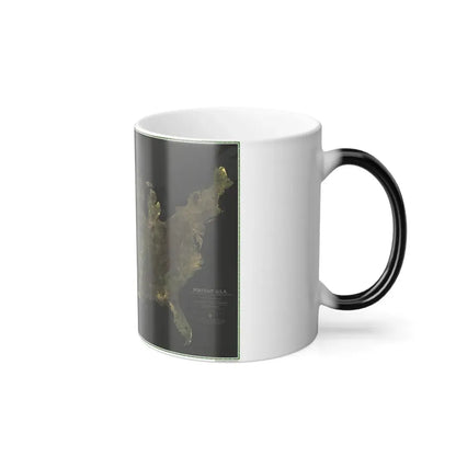 USA - Portrait U.S.A (1976) (Map) Color Changing Mug 11oz - Go Mug Yourself