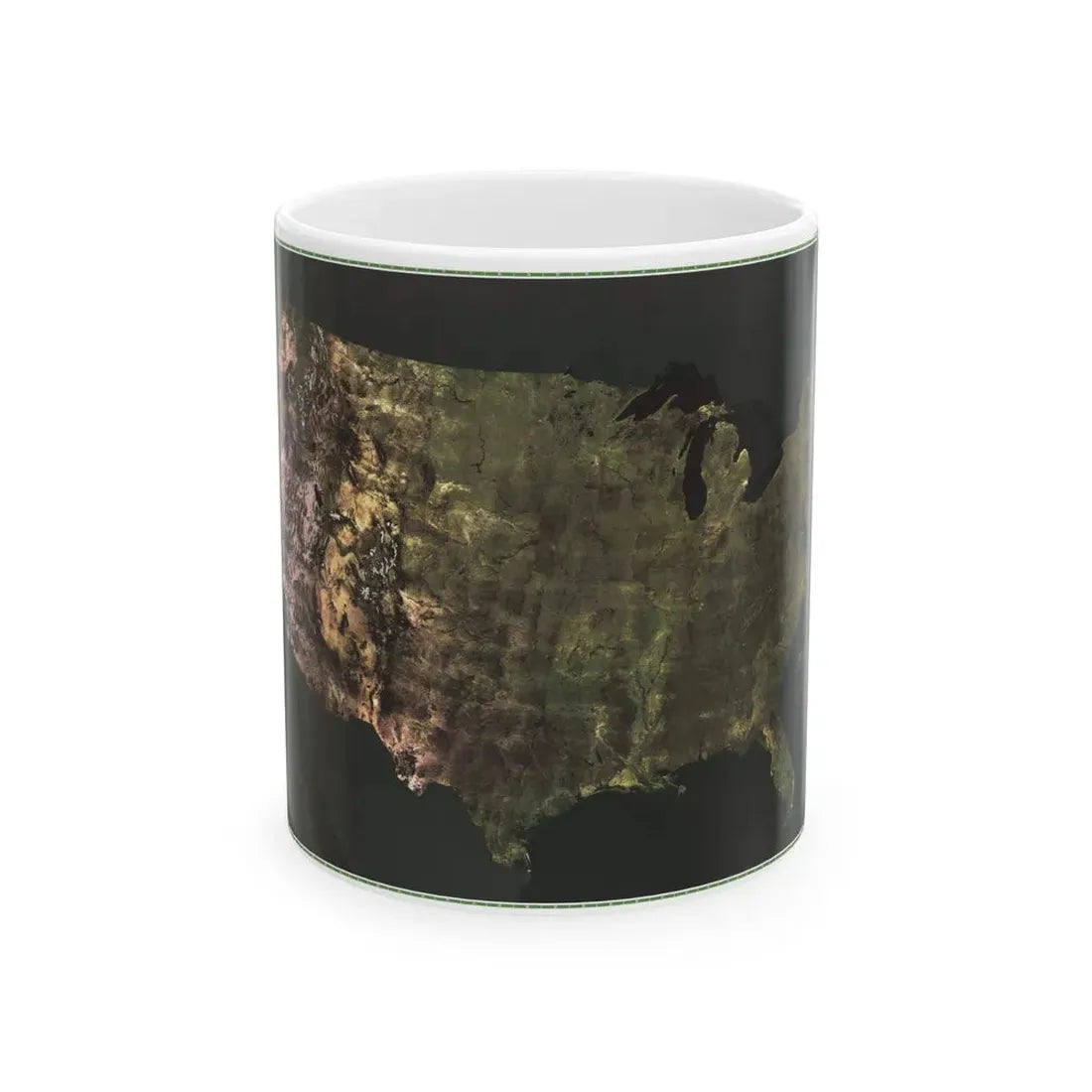 USA - Portrait U.S.A (1976) (Map) White Coffee Mug 11oz - Go Mug Yourself