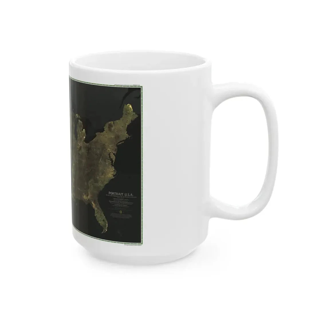 USA - Portrait U.S.A (1976) (Map) White Coffee Mug - Go Mug Yourself
