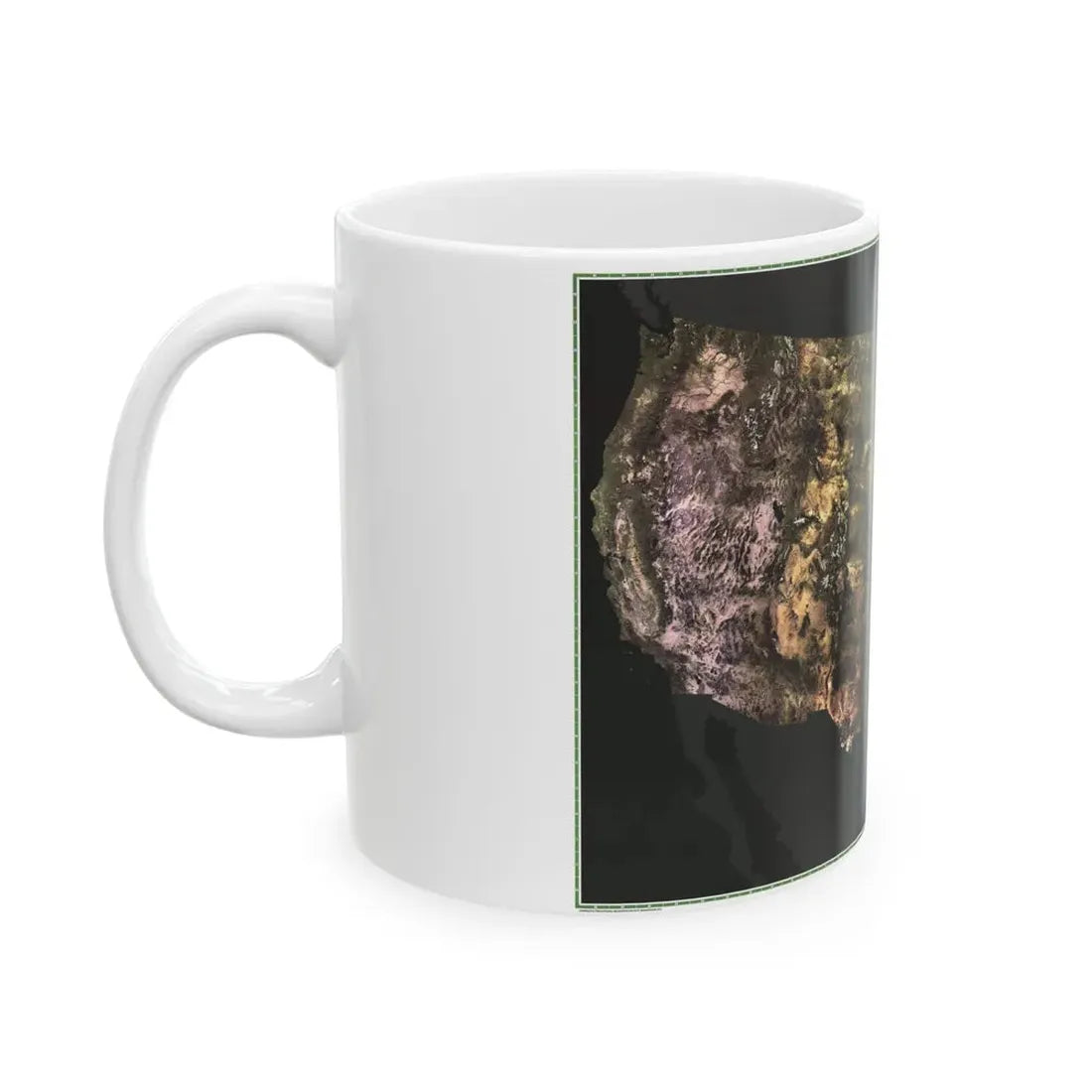 USA - Portrait U.S.A (1976) (Map) White Coffee Mug - Go Mug Yourself