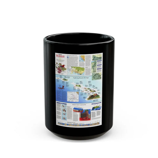 USA - Rediscovering Hawaii (1995) (Map) Black Coffee Mug-15oz-Go Mug Yourself