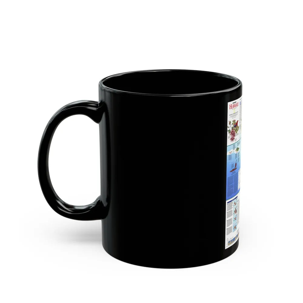 USA - Rediscovering Hawaii (1995) (Map) Black Coffee Mug-Go Mug Yourself