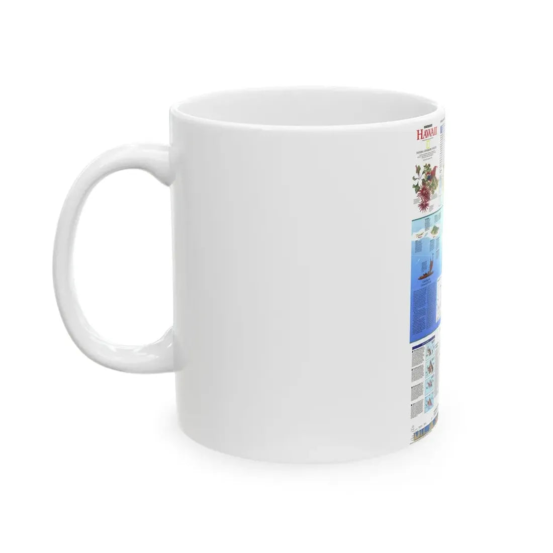 USA - Rediscovering Hawaii (1995) (Map) White Coffee Mug - Go Mug Yourself