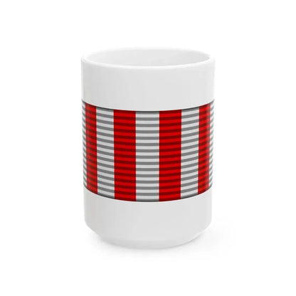 USA Ribbon (United States) White Coffee Mug 15oz - Go Mug Yourself