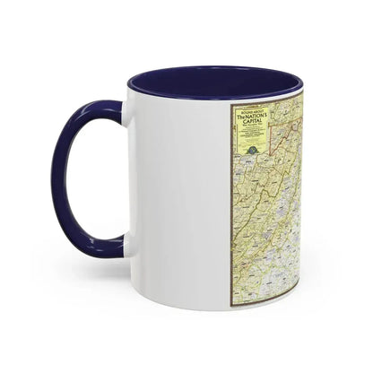 USA - Round About the Nation's Capital (1956) (Map) Accent Coffee Mug - Go Mug Yourself