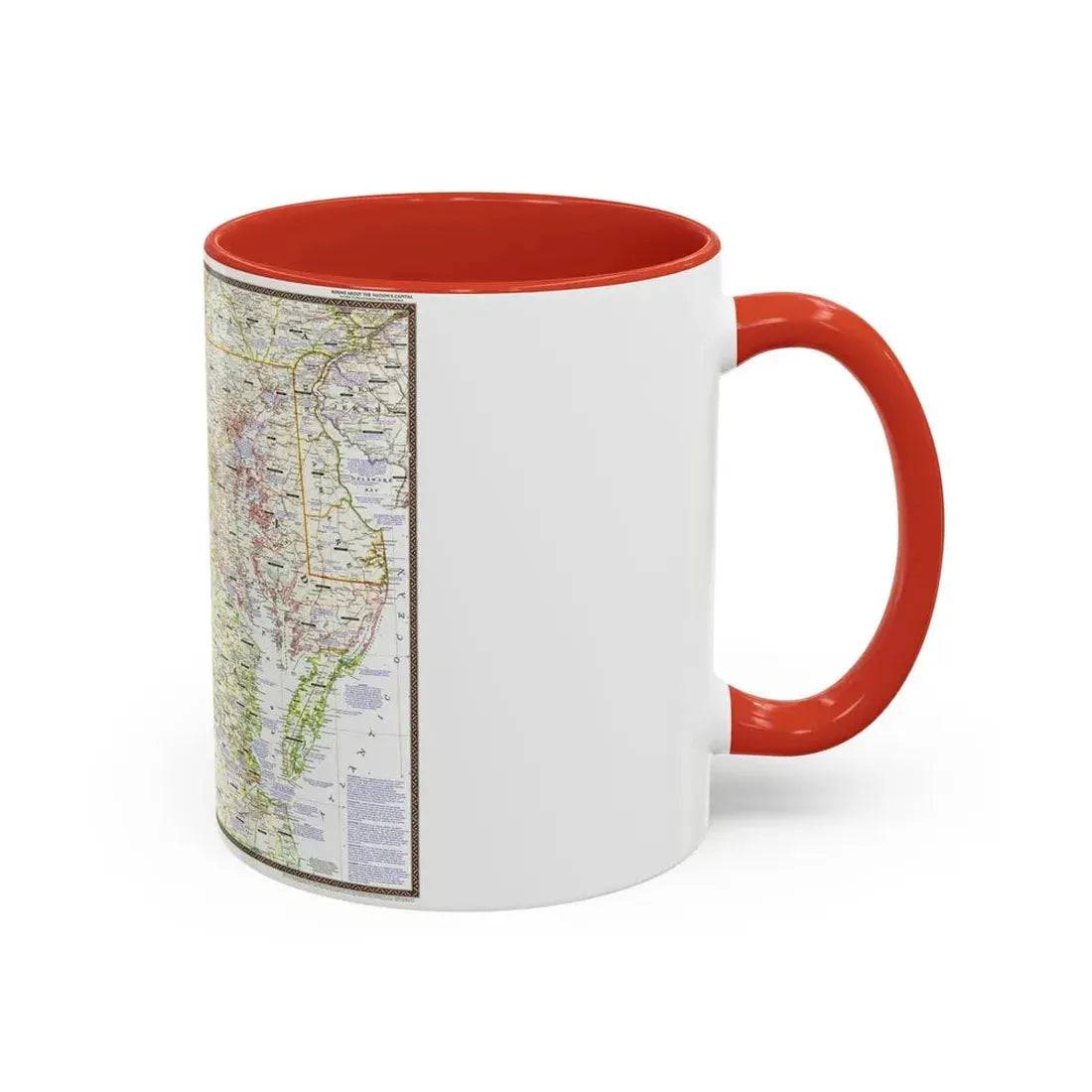 USA - Round About the Nation's Capital (1956) (Map) Accent Coffee Mug - Go Mug Yourself