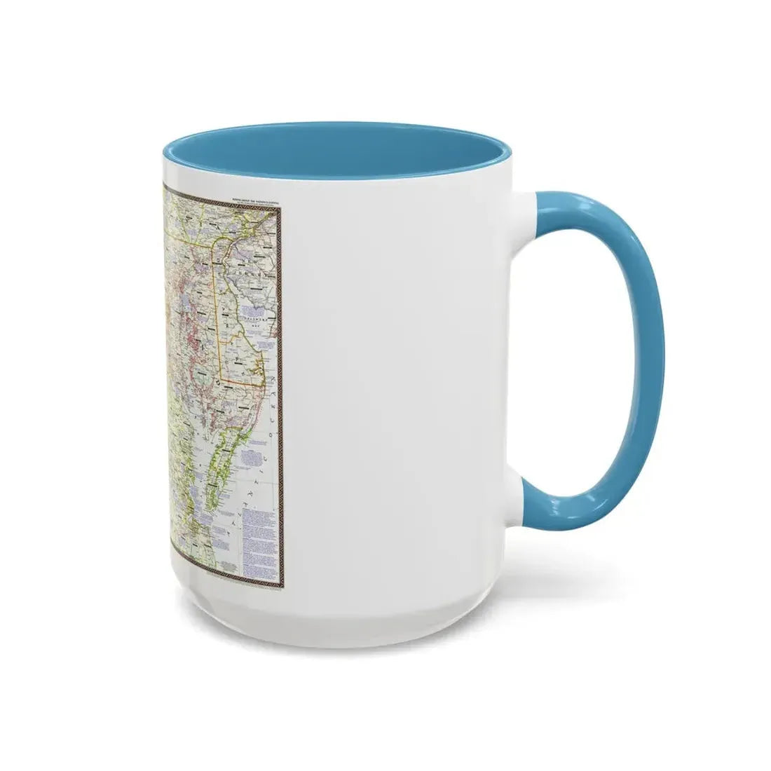 USA - Round About the Nation's Capital (1956) (Map) Accent Coffee Mug - Go Mug Yourself