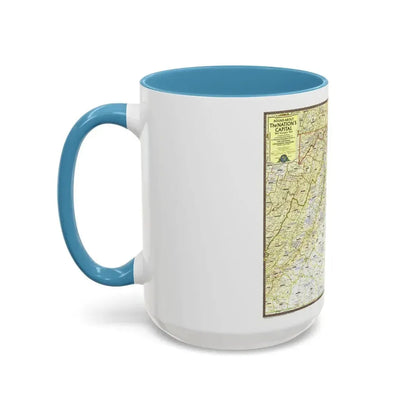 USA - Round About the Nation's Capital (1956) (Map) Accent Coffee Mug - Go Mug Yourself