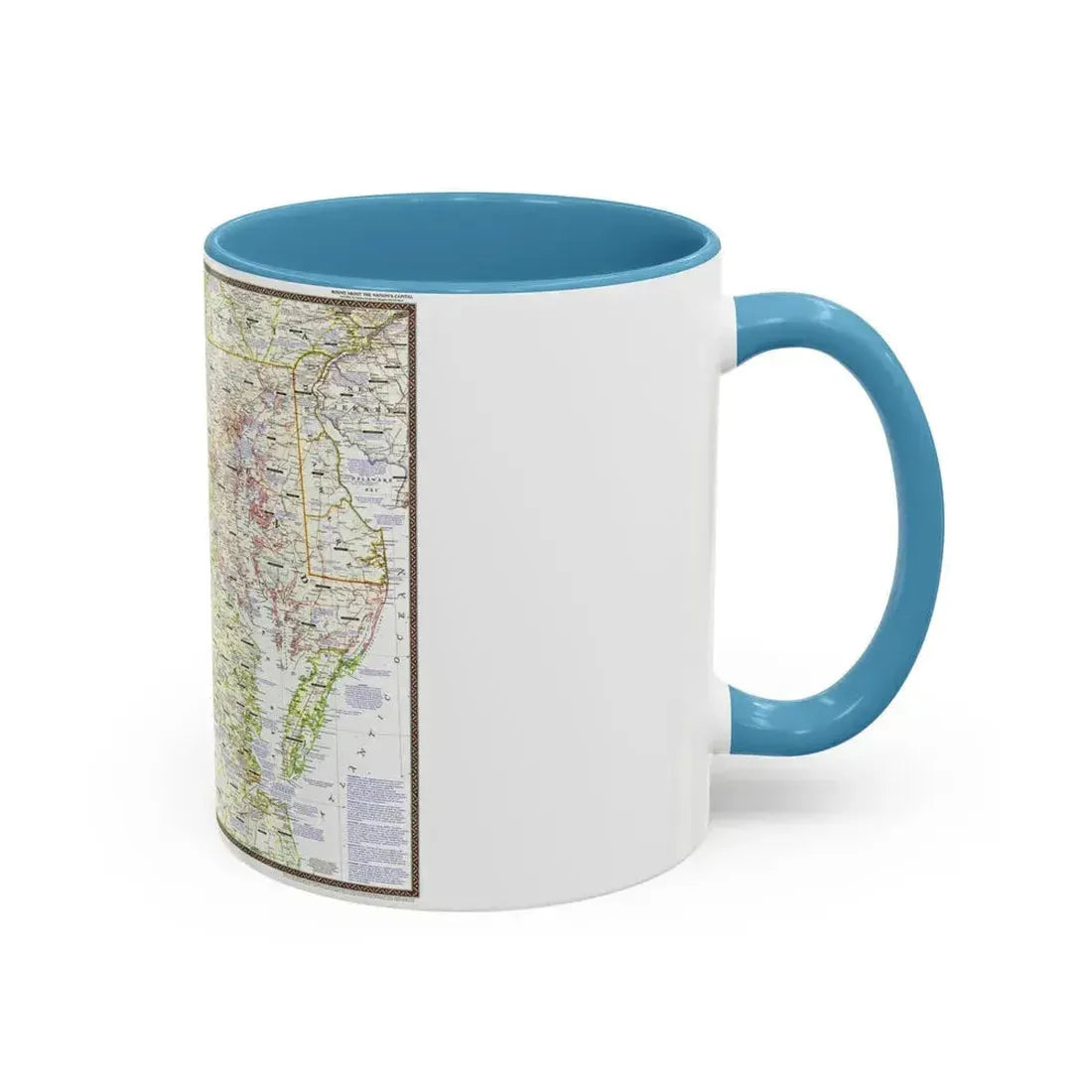 USA - Round About the Nation's Capital (1956) (Map) Accent Coffee Mug - Go Mug Yourself
