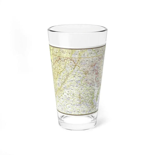 USA - Round About the Nation's Capital (1956) (Map) Pint Glass 16oz 16oz - Go Mug Yourself