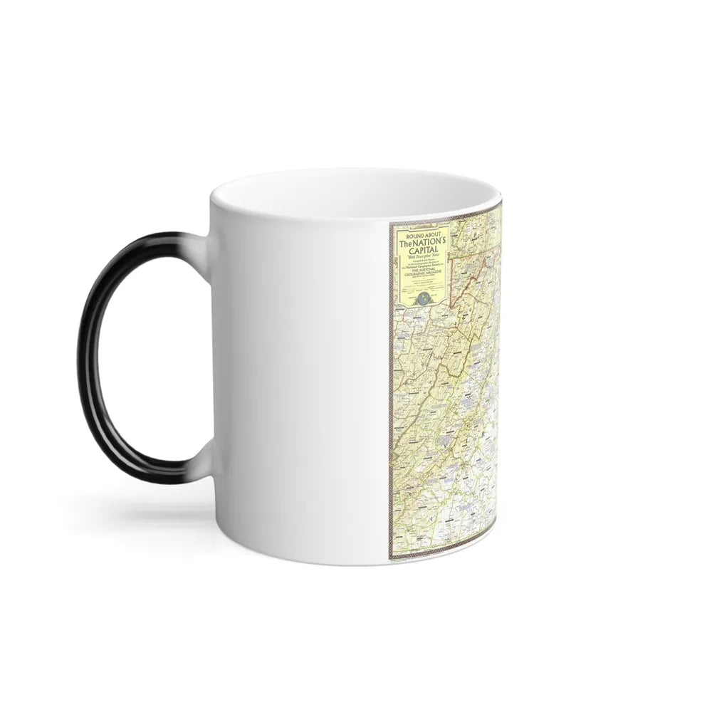 USA - Round About the Nation's Capital (1956) (Map) Color Changing Mug 11oz-Go Mug Yourself