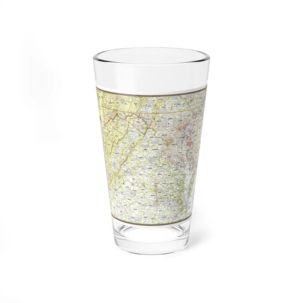 USA - Round About the Nation's Capital (1956) (Map) Pint Glass 16oz-16oz-Go Mug Yourself