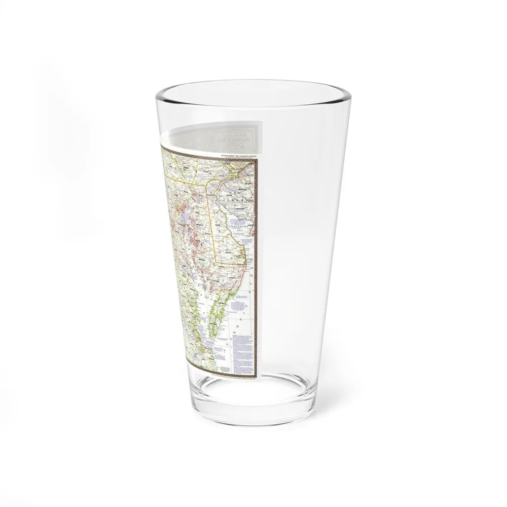 USA - Round About the Nation's Capital (1956) (Map) Pint Glass 16oz-Go Mug Yourself