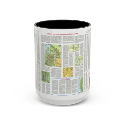 USA - Scenic Treasures and Historic Sites (1966) (Map) Accent Coffee Mug 15oz Black - Go Mug Yourself