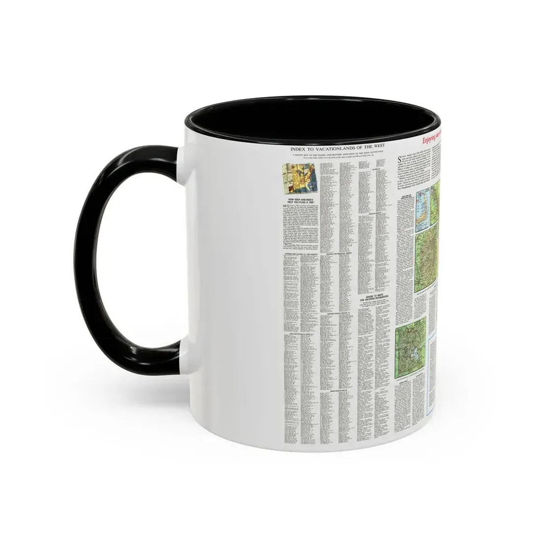 USA - Scenic Treasures and Historic Sites (1966) (Map) Accent Coffee Mug - Go Mug Yourself