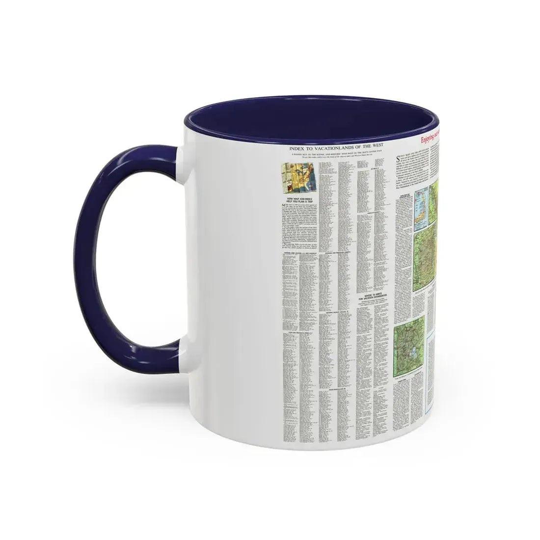 USA - Scenic Treasures and Historic Sites (1966) (Map) Accent Coffee Mug - Go Mug Yourself