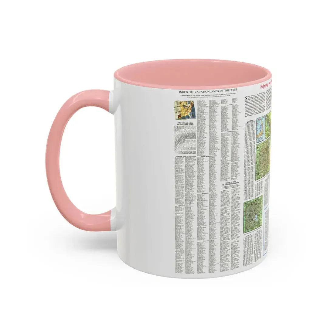 USA - Scenic Treasures and Historic Sites (1966) (Map) Accent Coffee Mug - Go Mug Yourself