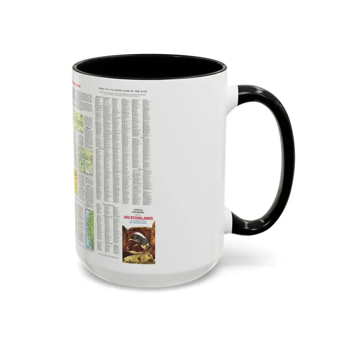 USA - Scenic Treasures and Historic Sites (1966) (Map) Accent Coffee Mug - Go Mug Yourself