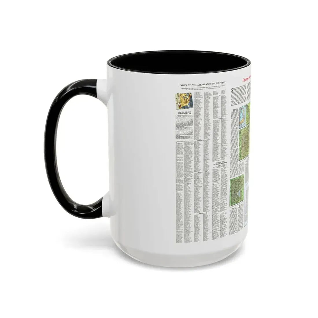 USA - Scenic Treasures and Historic Sites (1966) (Map) Accent Coffee Mug - Go Mug Yourself