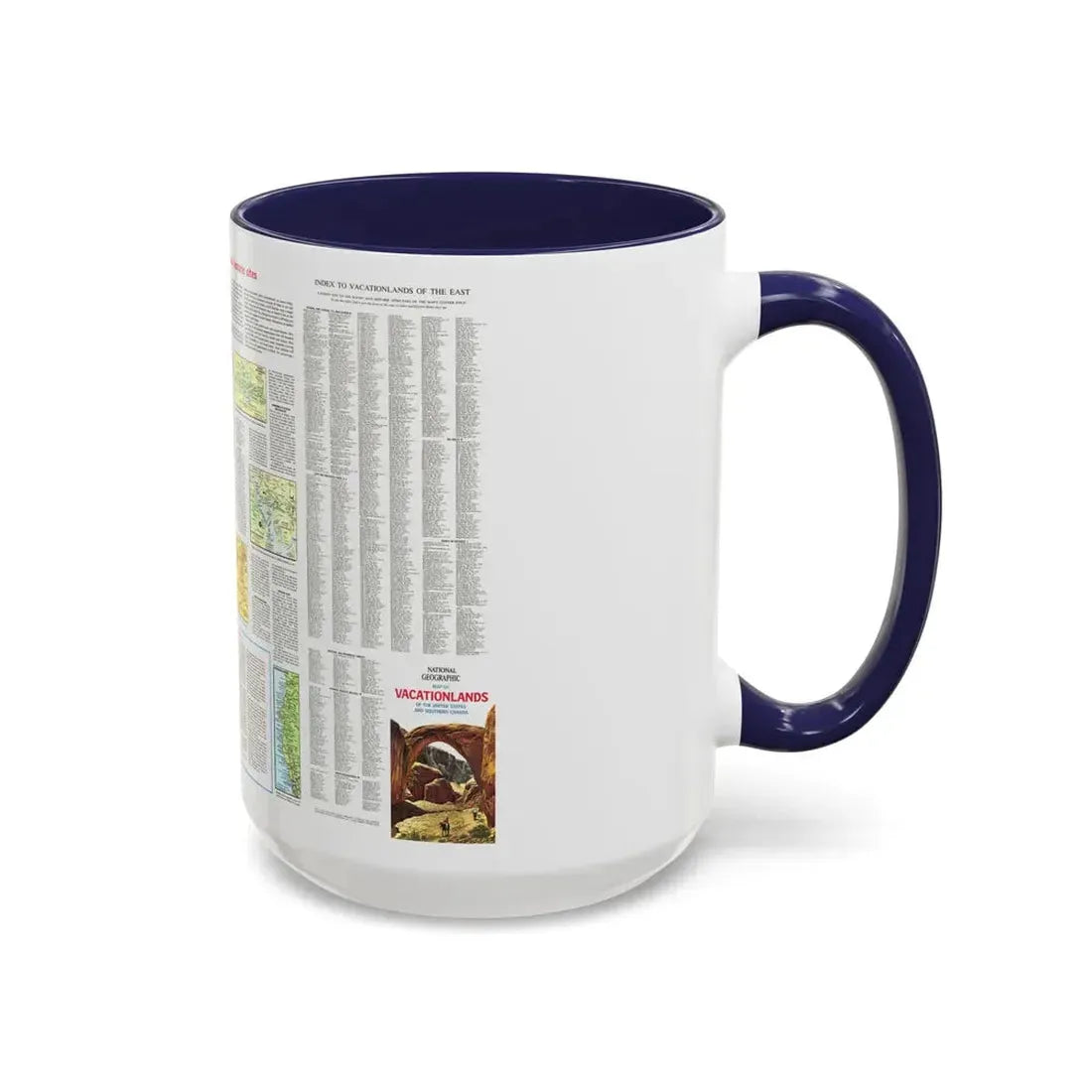 USA - Scenic Treasures and Historic Sites (1966) (Map) Accent Coffee Mug - Go Mug Yourself