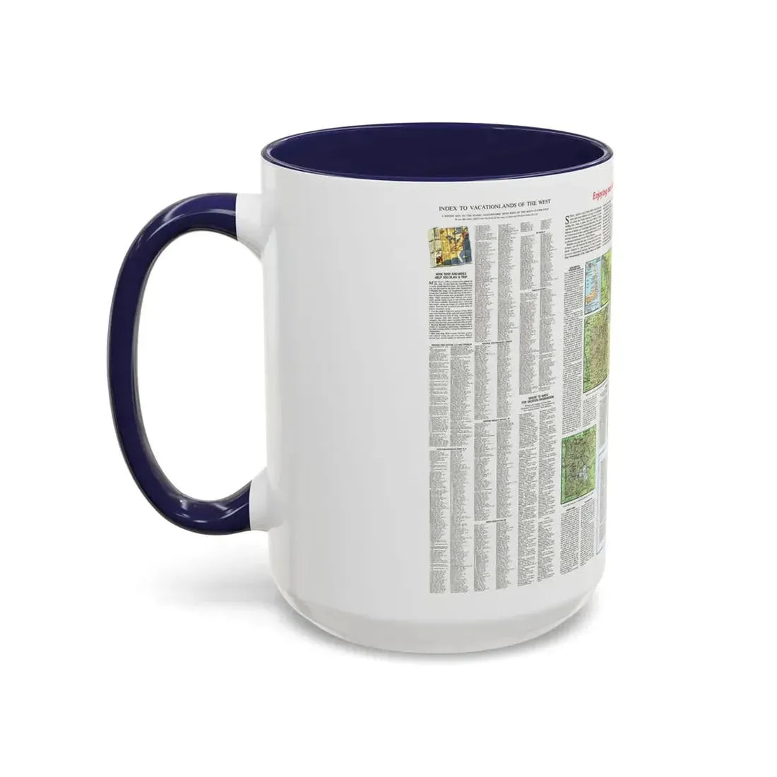 USA - Scenic Treasures and Historic Sites (1966) (Map) Accent Coffee Mug - Go Mug Yourself