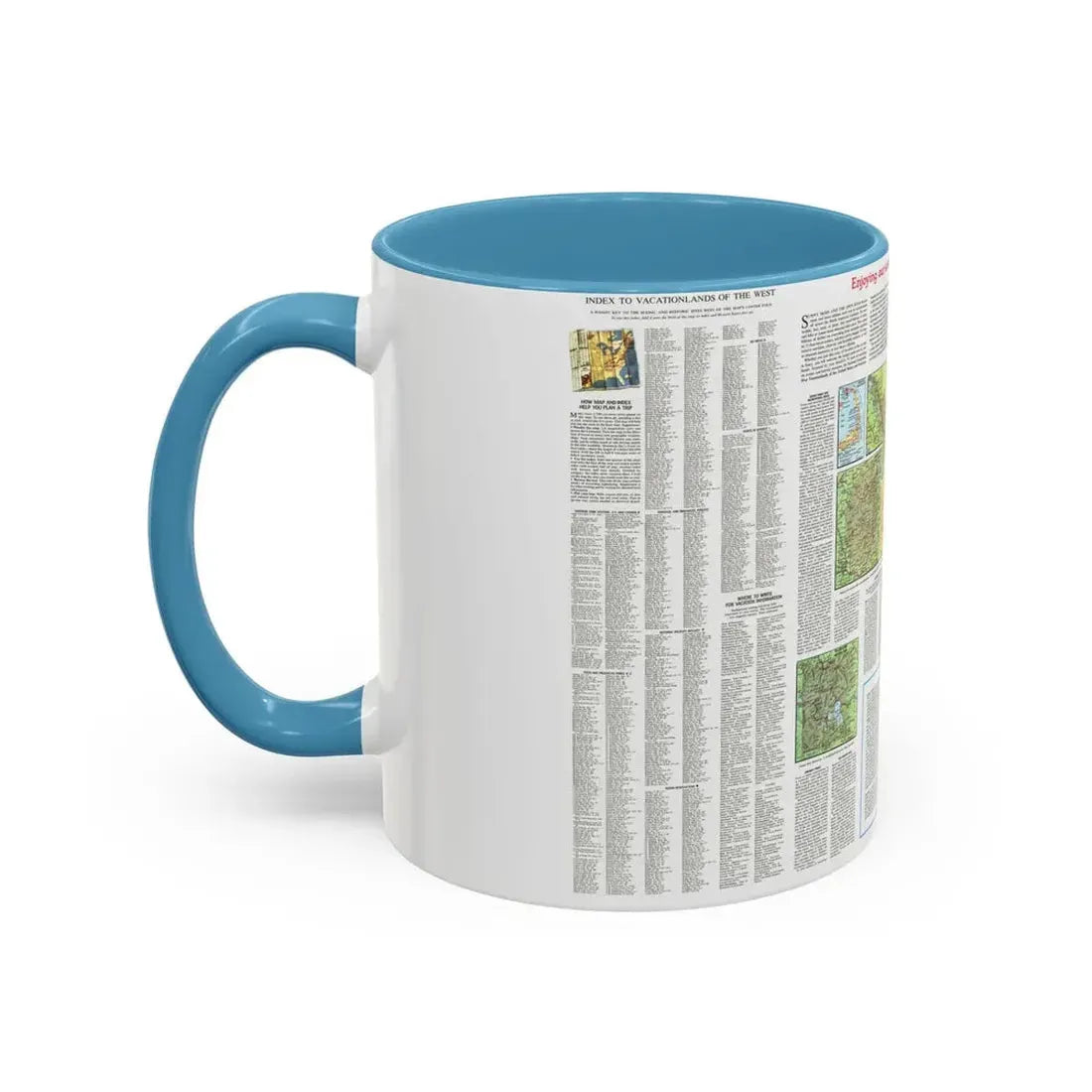 USA - Scenic Treasures and Historic Sites (1966) (Map) Accent Coffee Mug - Go Mug Yourself