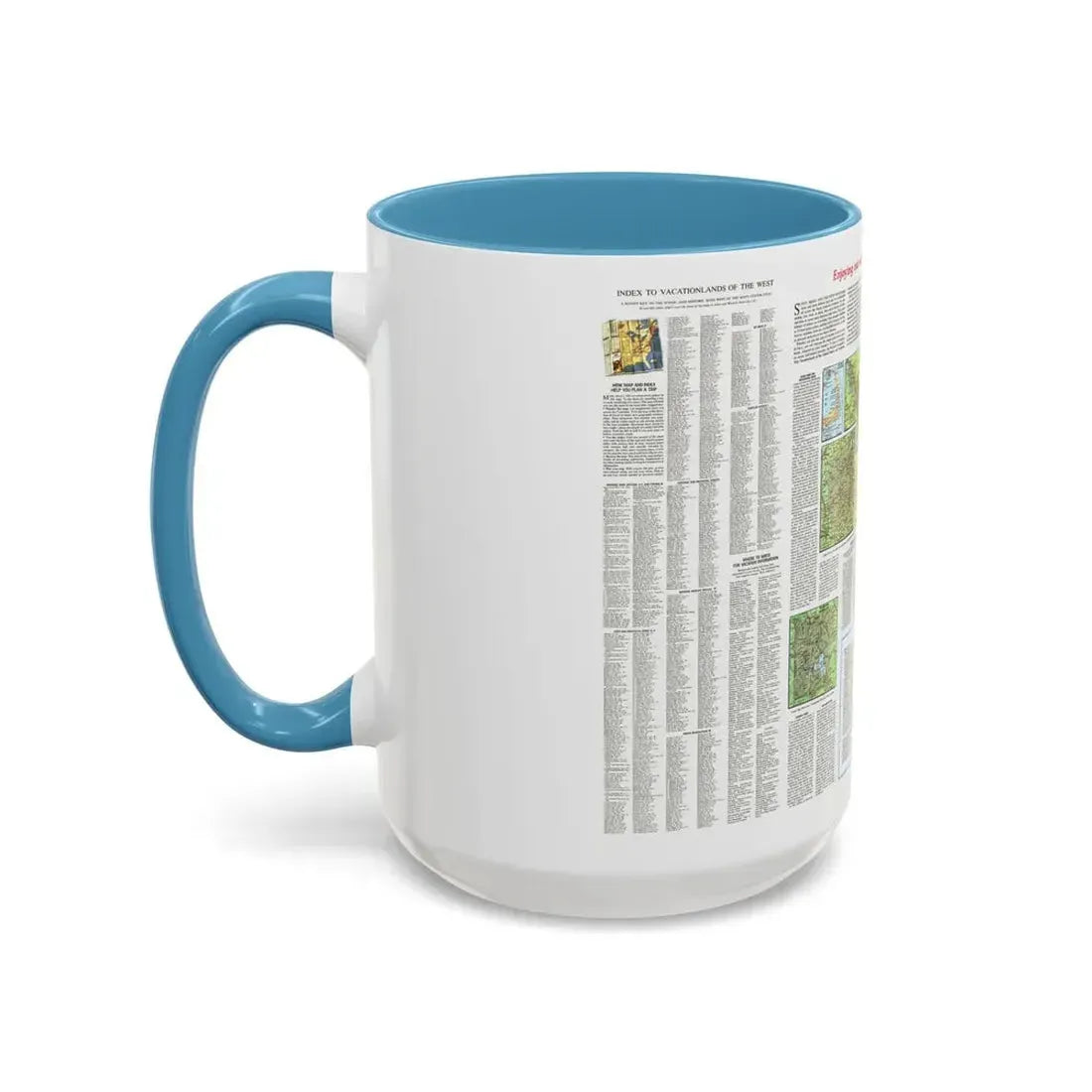 USA - Scenic Treasures and Historic Sites (1966) (Map) Accent Coffee Mug - Go Mug Yourself